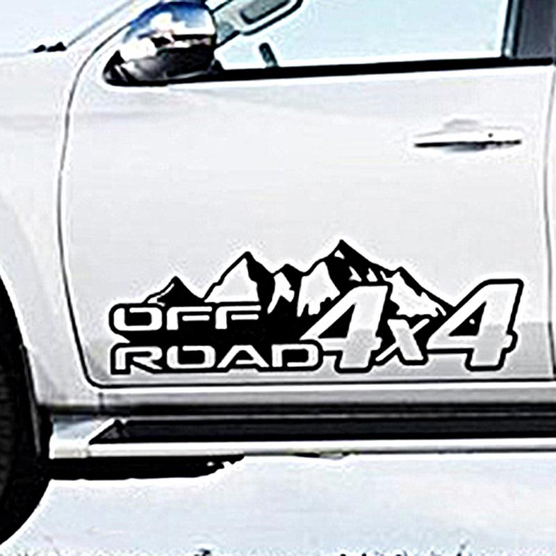 4x4 Off Road Sticker With Mountain Patterns Reflective Carved Door Trunk Bumper Waterproof Car Exterior Accessories