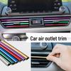 U-Shaped Decorative Car Air Vent Clip: Electroplated Bright Strip for Creative Interior Modification