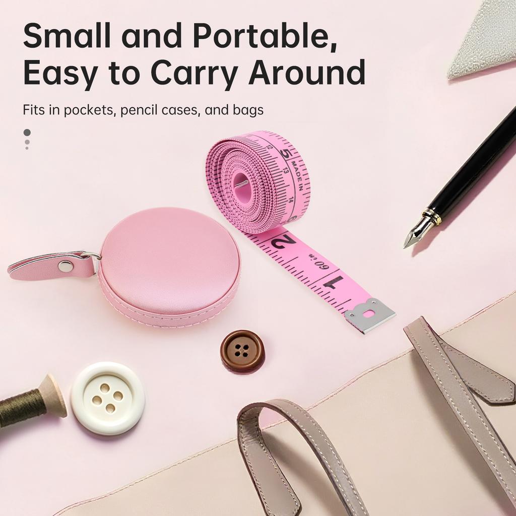 2pcs Retractable 1500mm 60inch Flexible Soft Tape Measure Body Measurement Sewing Tailoring Measuring Kit
