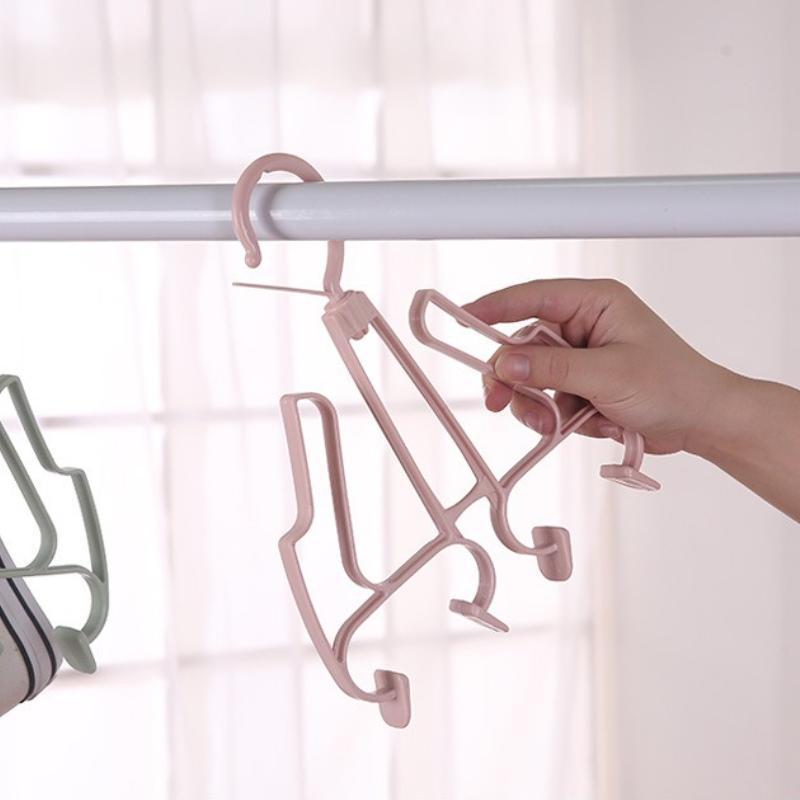 1 Stück Winddichtes Doppelschicht-Schuhregal - Langlebiges Kunststoff Multifunktionales Outdoor-Balkon Trocken- & Lagerregal mit Rutschfesten Haken