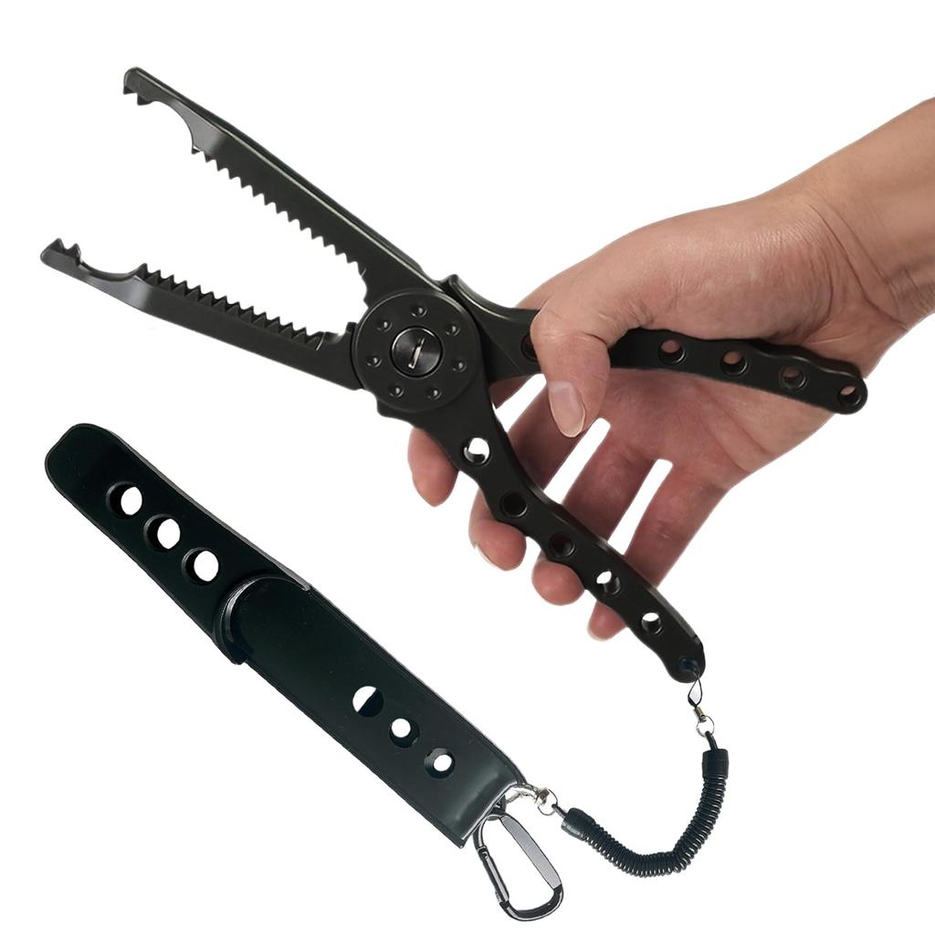 CocoFill Fish Black Includes Storage Gar Grip for Warranty Grip, Lightweight, [Rust-Resistant/Firm Grip], Resin, Case, Fishing, 90-Day