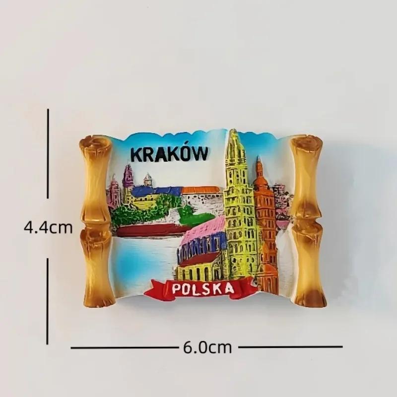 Polen Reise Souvenirs Warschau Kühlschrankaufkleber Krakau Kühlschrankmagnete Hochzeitsgeschenke Fotowand Magnetische Aufkleber