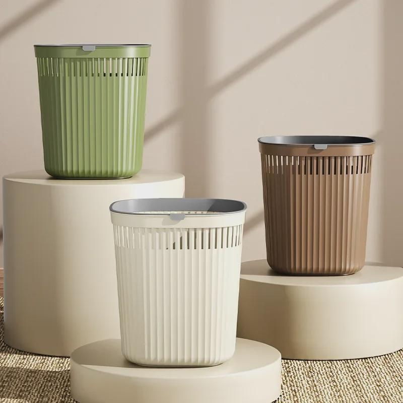 2024 Large Capacity Luxury Wastebasket for Bathroom, Kitchen, Bedroom, and Living Room