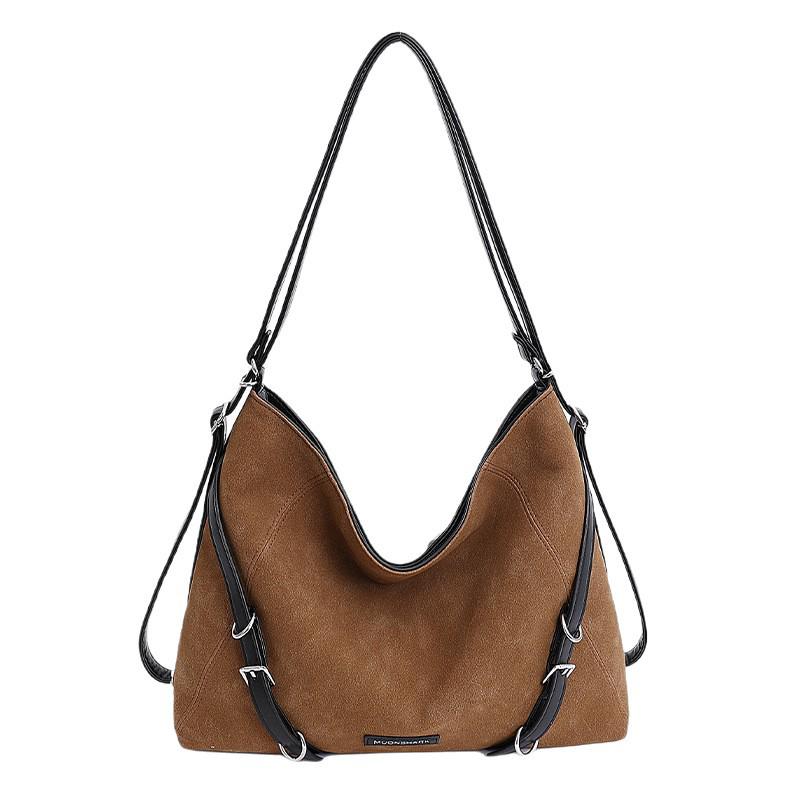 Multifunktionaler Damen-Crossbody-Rucksack aus Wildleder - Großes Fassungsvermögen, Lässiger Stil für Herbst/Winter 2025