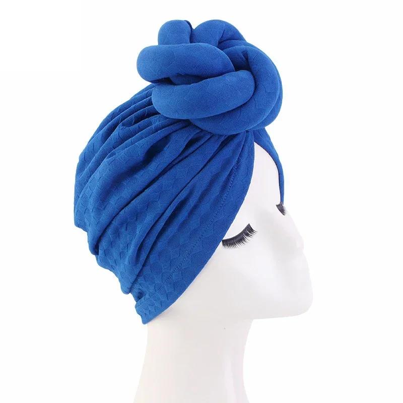 Bowknot Turban Indian Women Muslim Hijab Stretch Chemo Cap Cancer Hat Hair Loss Cover Head Scarf Wrap Beanies Bonnet Headwear