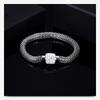18 Karat Gold Inlay Diamant Hohl Edelstahl Retro Kabelarmband