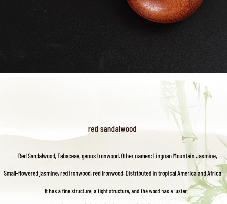 Red Sandalwood Handcrafted Health Ball Massager - Elderly Gift, Large Rosewood Flying Saucer Design