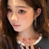 Retro Multi-Layer Chain Rear Hanging Earrings, Women'S Round Face Is Thin, Advanced Sense, Niche Design Earrings, Simple And Fashionable Temperament