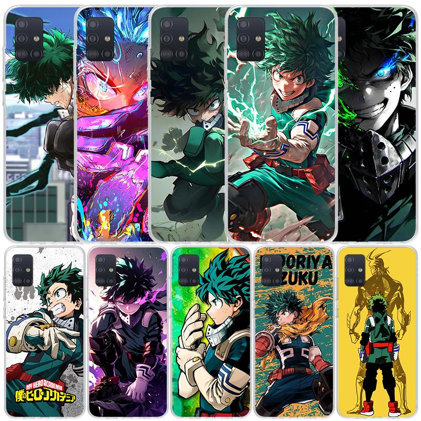Midoriya Izuku Deku MHA My Hero Soft Cover for Samsung Galaxy A12 A22 A32 A52 A72 A02S Phone Case Note 20 Ultra 10 S10 Plus A51