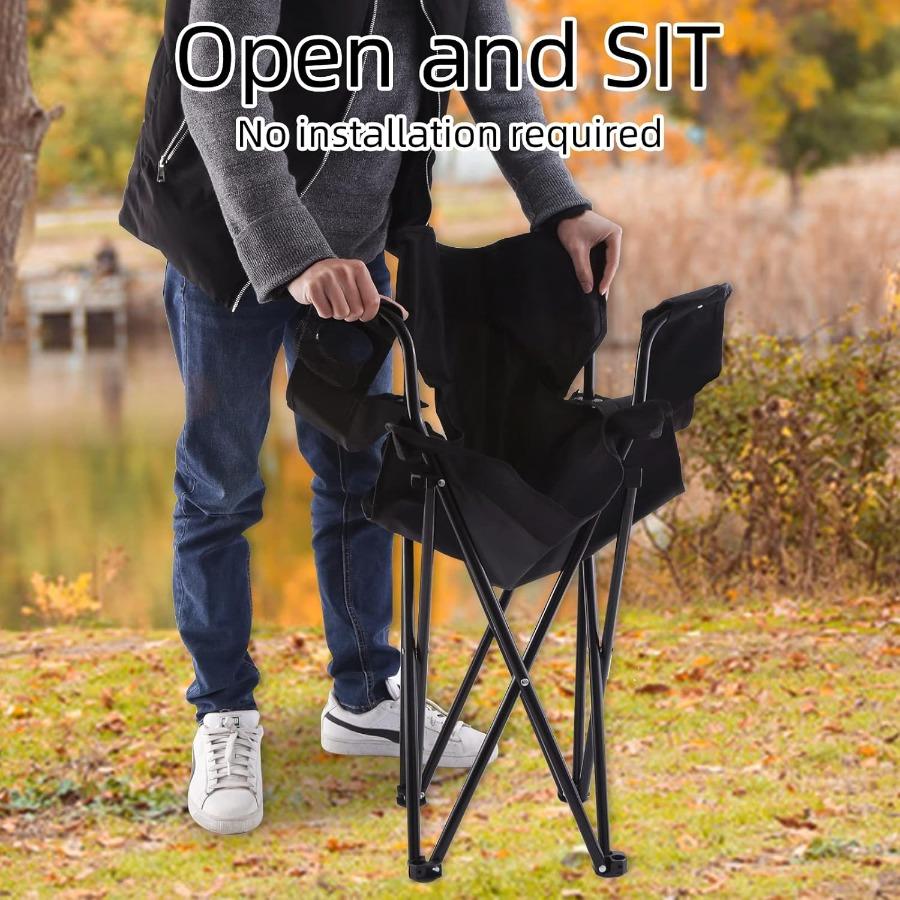Portable Folding Outdoor Chair Beach Camping Armrest Chair Backrest Fishing Seat Leisure Foldable Chair