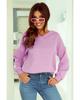 Azura Exchange V Neck Buttoned Cuffs Sweater