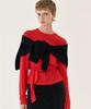 GRIDAJ Wool Draping Jersey Top _ Red