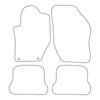 [BLM]PE011 Red - Set of Velour Floor Mats Suitable for Peugeot 308 CC 2009-2013 - Red Trim