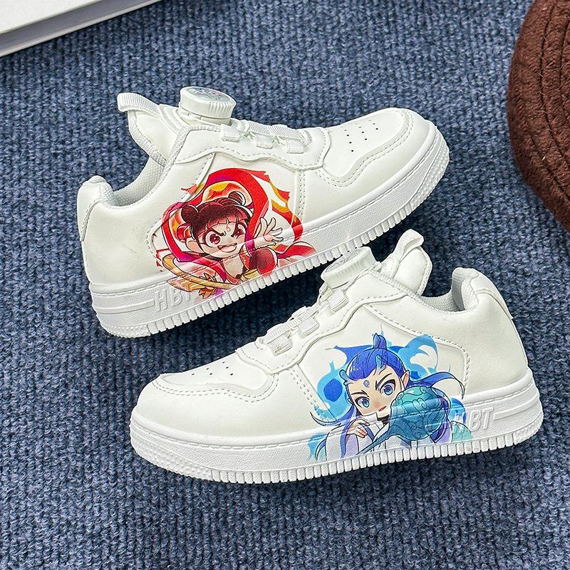 

Children s Nezha button shoes board shoes girls casual shoes spring and autumn new classmates middle and old children Aobing fashion classmates tide 30