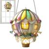 Hot Air Balloon Solar Light Decoration 2D Acrylic Flickering Flame Decorative Pendant for Garden Yard Home Decoration