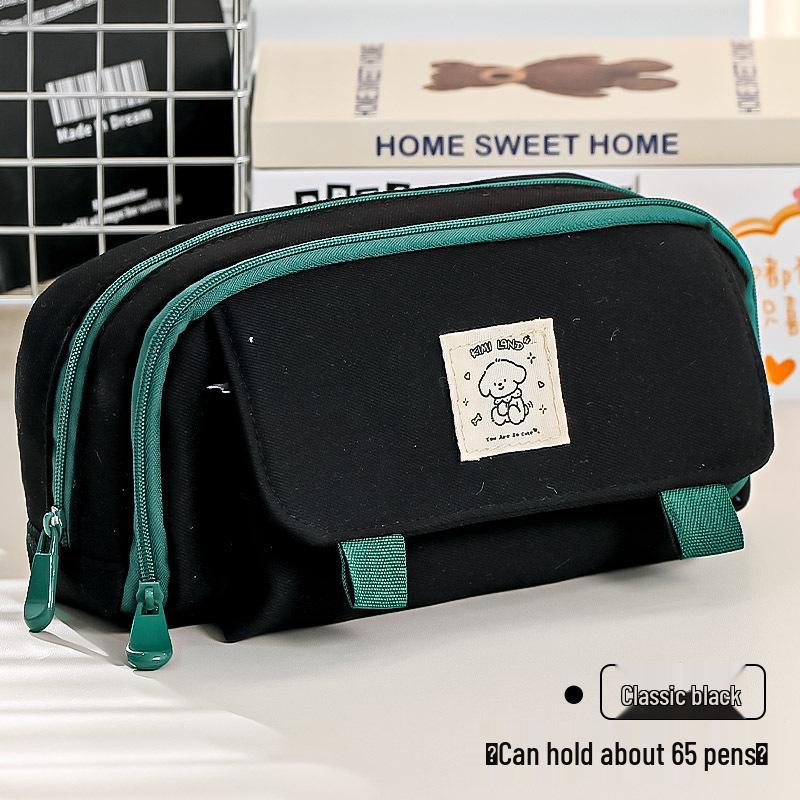 Large-Capacity Dirt-Resistant Pencil Case for Primary and Junior High School Girls - Stylish and Simple Design