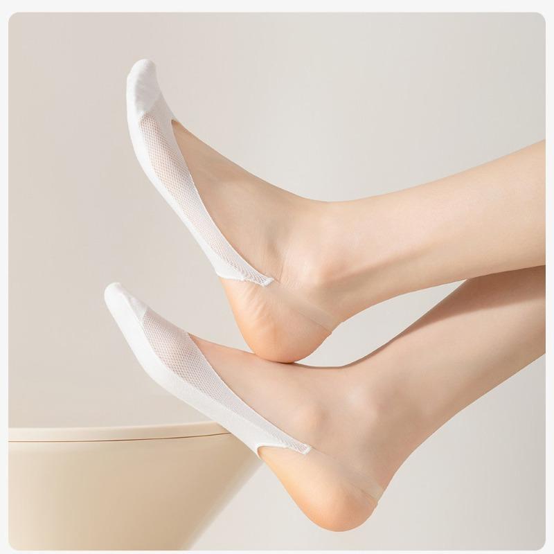 Seiden-Unsichtbare Strümpfe, Damen Sommer Leichte Netz-Riemen zum Hineinschlüpfen Anti-Rutsch Rutschfeste Dünne Style Socken für High Heels
