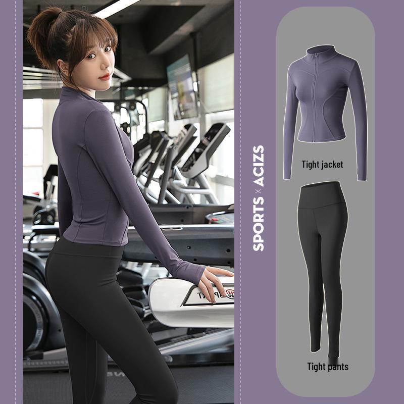 

Весенне-летний комплект спортивной одежды для улицы: Эластичный Дышащий Утягивающий Кардиган и Леггинсы с Высокой Посадкой, Подтягивающие Ягодицы Extra Large