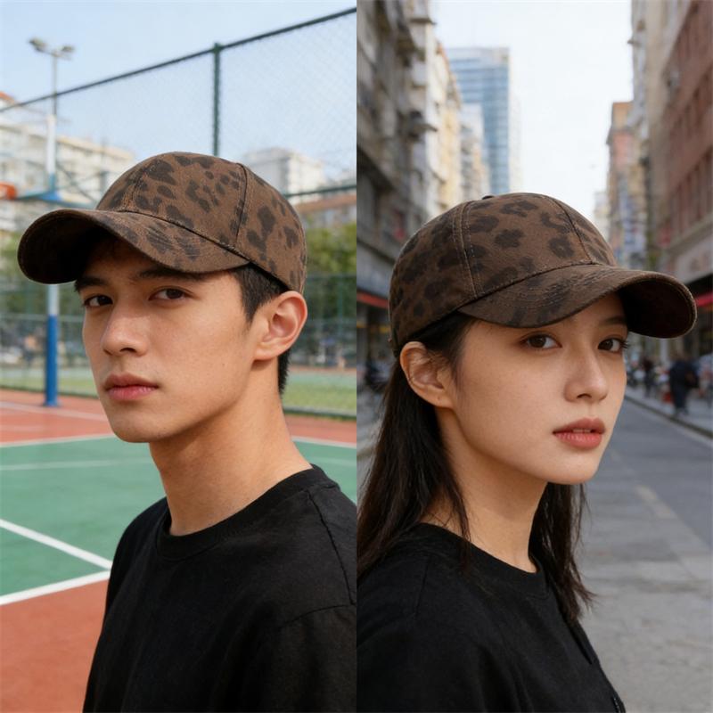 Leopard Hard Top Baseball Cap Outdoor Sun Hat