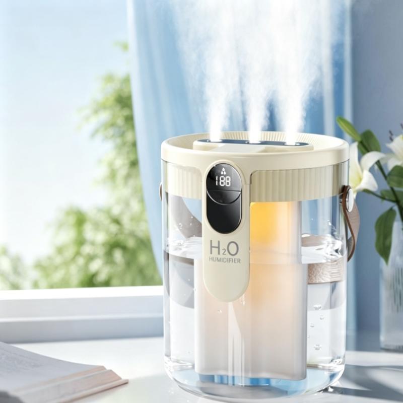 Portable Humidifier Air Freshener for Small Space 2L Large Capacity Perfect for Nightstand Dorm Bedroom Office