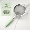 304 Stainless Steel Large Ladle with Wooden Handle and Double Ear, Kitchen Utensil Skimmer & Noodle Strainer.