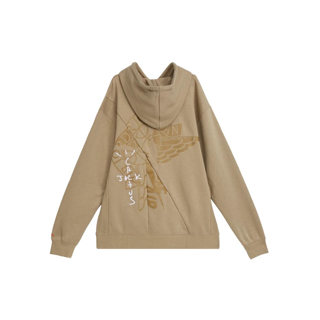 Mikina s kapucí Travis Scott Cactus Jack x Jordan (Velikost Asie) Khaki/Univerzitní červená Pánská streetwearová CZ0164-247