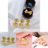 Chic Adjustable Butterfly Knot Ring In Gold Plated Brass For Women With A Cute Natural Style