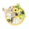 Artificial Sunflower Wreath Simulation Bee Festival Wheel Wreath Wall Hanging Decoration for Front