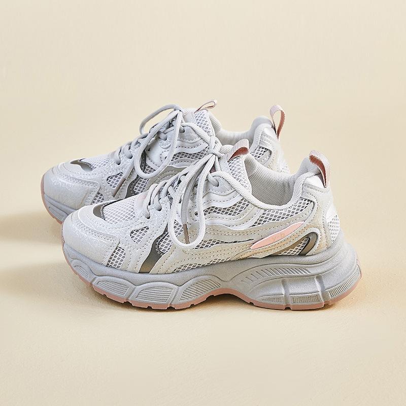 

Fashion Fashion Korean Version Dad Shoe For Women 2025 Spring Summer Student Sports Casual Shoes Breathable Height Increase Sports Women 40 розовый