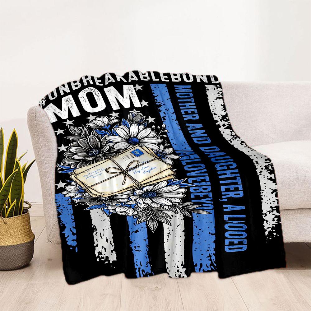 Mother's Day Greeting Blanket Suitable for sofas,travel, living rooms also a good gift for friends and family Suitable for all seasons.