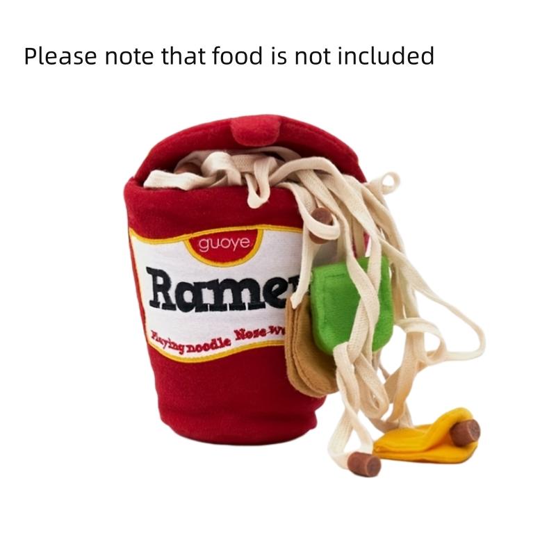 

Noodles Sniff Toys Instant Noodle Bucket Leaks Food Puzzle High quality Pet Toys Soft Safe Cats Dogs Interaction Search Training красный