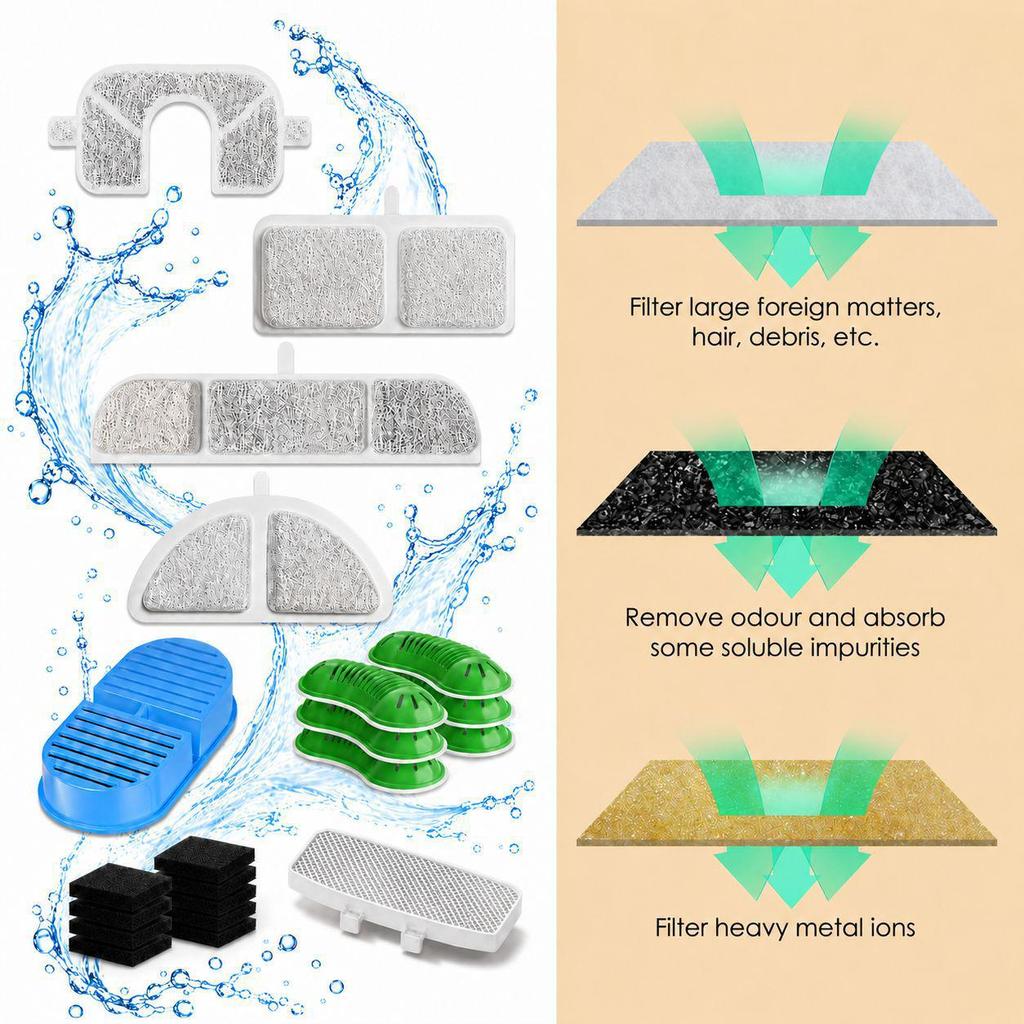 Pet Water Fountain Carbon Filter Cartridge - Cat & Dog Accessories