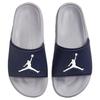 New JORDAN Jumpman Slide Midnight Navy Cement Grey White FQ1598-401