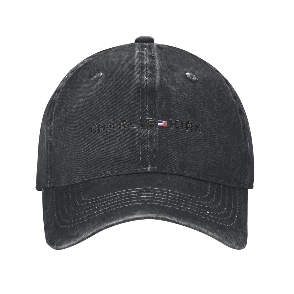 Washed Baseball Cap Charlie Kirk Logo Summer Trucker Hat For Unisex-Teens Fashion Tennis Skate Sun Baseball Caps