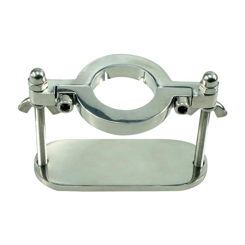 Ss022 Metal Stainless Steel Scrotum and Testes Squeezing Machine Male Fixture Stimulation Sex Toys