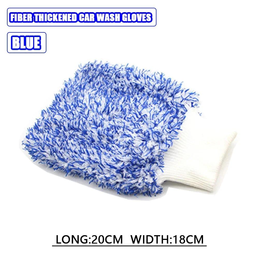 Car Wash Brush Microfiber Wheel Brush Cleaning Gloves Non-Slip Handle Plush Rims Spokes Wheel Washing Brushes Car Accessories