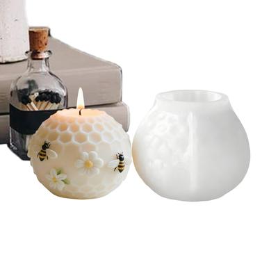 Cylinder Candle Mold Realistic Flexible Easy Release Beehive Shape Cylinder Candle Mold For Adults Beginners Professionals Boys