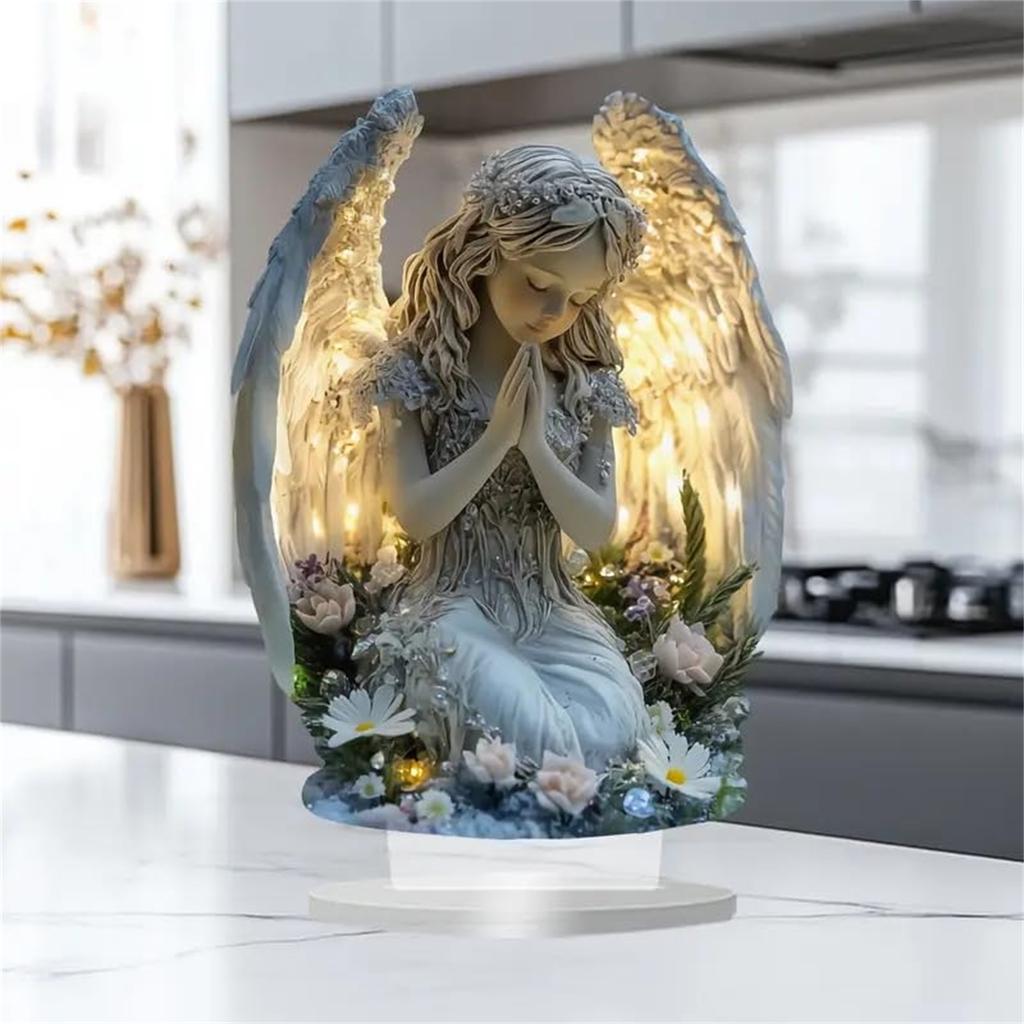 Wunderschöne Engelkreuz-Dekoration, für Schreibtisch- und Wohnzimmerdekoration, für Garten-Engelstatuen