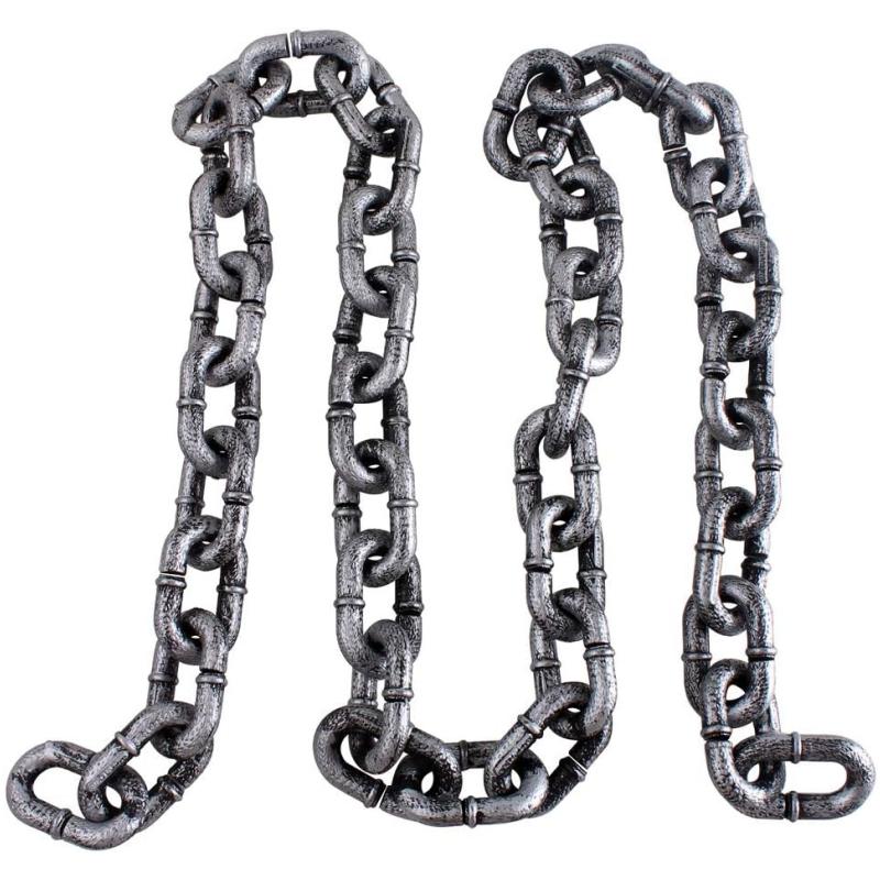 Halloween Props Fake Chain Plastic Barrier Chain Costume Prop Chains Prison Pirates Cosplay Accessory