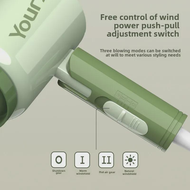 Yongri Wysokiej Mocy Przenośna Suszarka do Włosów - Stała Temperatura do Użytku Domowego i Akademickiego