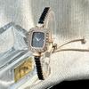 Fashion Rhinestone Women Watch Square Dial Ladies Quartz Watches Bracelet Band Wristwatches