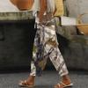 Women's Fashion Printed Drawstring Pocket Elastic Waist Casual Pants