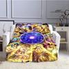 Knights of the Zodiac Cartoon Print Throw Blanket Soft Flannel Warm Cozy for Home Bed Travel Birthday Gift