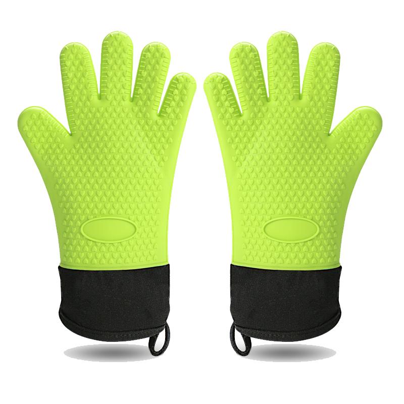 1/2Pcs Insulated Oven Gloves Silicone Heat-Proof Gloves Oven Mitts Microwave Oven Baking Tools Kitchen Heat Resistant Pot Mitts