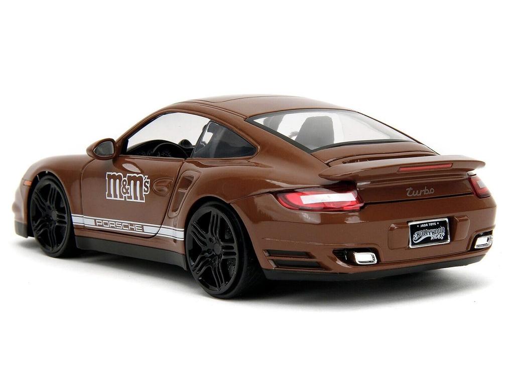 JADA TOYS M Hnědá Figurka Porsche 911 Turbo Hollywood Ride M Hnědé Mini Auto 1/24 & M's & & M's [Položka]