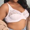 Sexy Ultra-thin Solid Color Lace Hollow Large Size Bra Gather Steel Ring Comfortable Underwear Adjustable Ladies Underwear 36BC-44BC