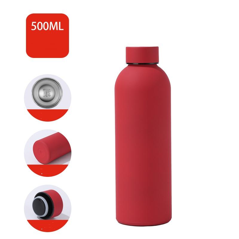 

500ml 304 Stainless Steel Thermos Bottle Vaccum Insulated Water Bottle Thermal Coffee Tumbler Travel Sport Bottles Keep Hot Cold 401-500ml бордовий