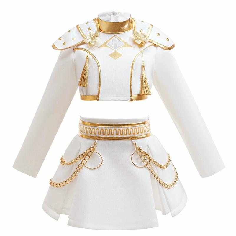 Girls Party Carnival Idol Roleplay Suit Fashion Shorts+top+jacket Three-piece Set Spring Birthday Party Costume Kids