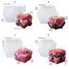 Rosenblumen Silikon Kerzenform Rosenförmige Seifenherstellungsform für Epoxidharz Kerze Seife Hochzeit Heimdekoration