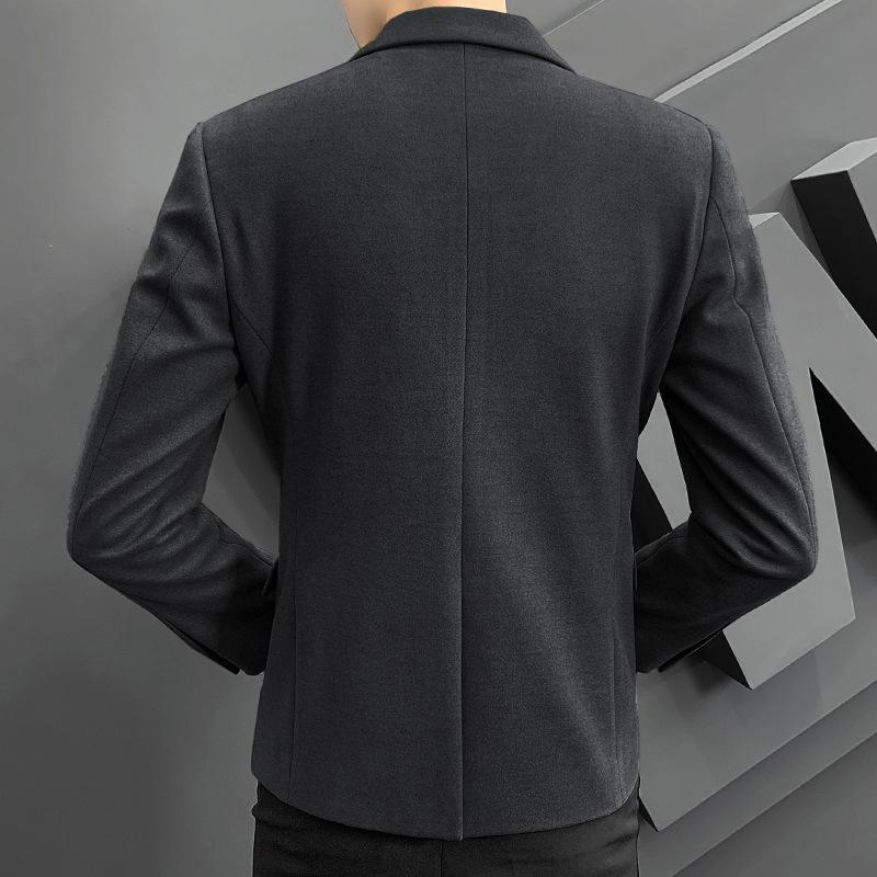 Autumn Woolen Suit Men's Suit Slim Fit Korean Version of Youth Ruffian Handsome Casual Suit Formal Jacket Top Tide